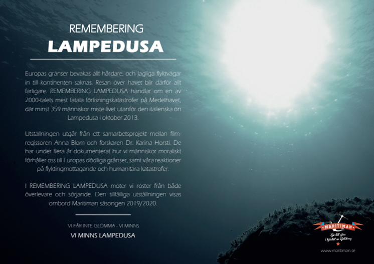 Utställningen Remembering Lampedusa