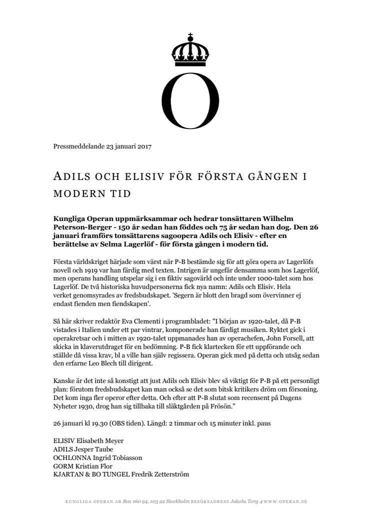 Adils och Elisiv för första gången i modern tid