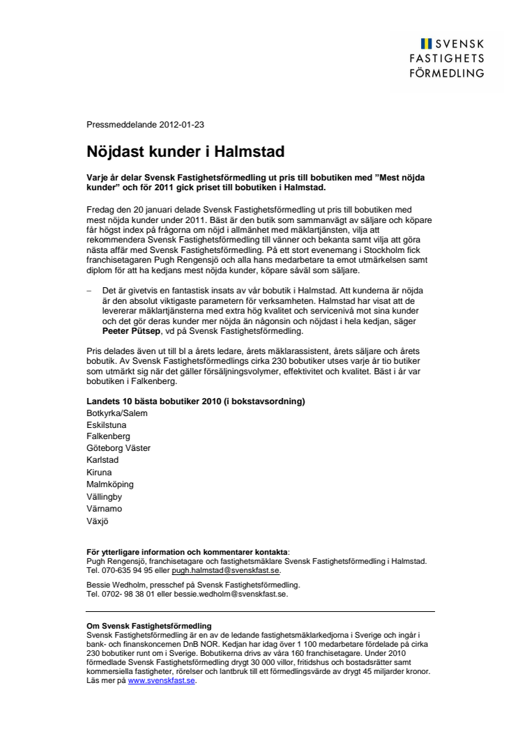 Nöjdast kunder i Halmstad  