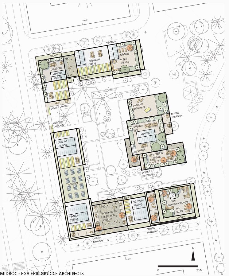 Midroc utvecklar 150 bostadsrätter i Ulleråker, Uppsala. 