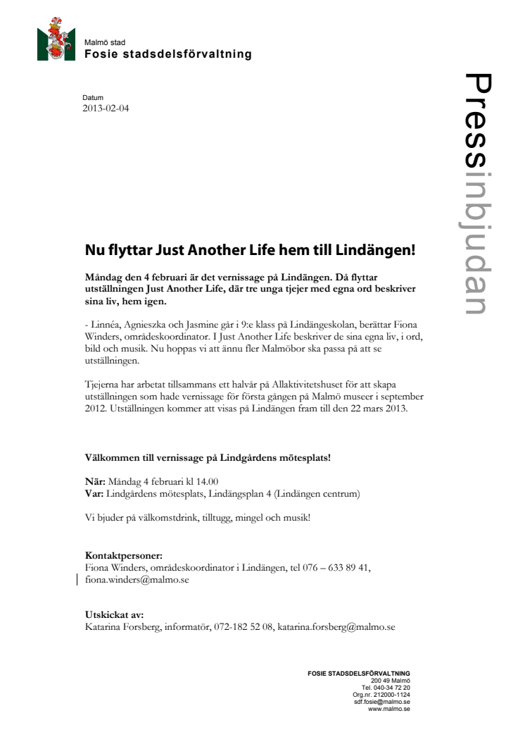 Nu flyttar Just Another Life hem till Lindängen!