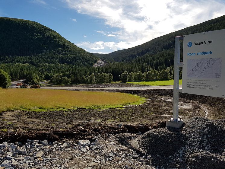 Bygging av adkomstvei til Roan vindpark