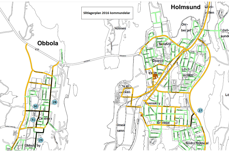 Planerade åtgärder Holmsund 2016