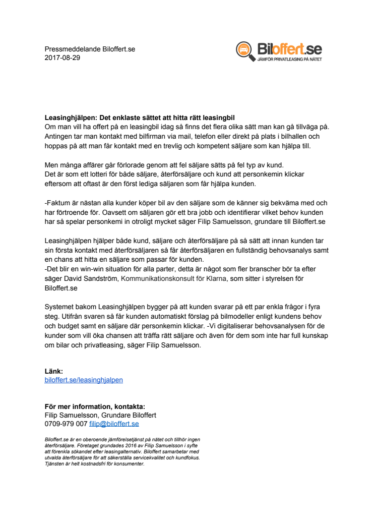 Leasinghjälpen: Det enklaste sättet att hitta rätt privatleasing
