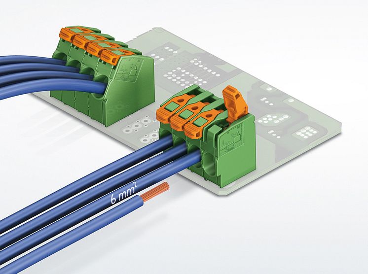 PC Board Connection for High-Current Applications without Tools