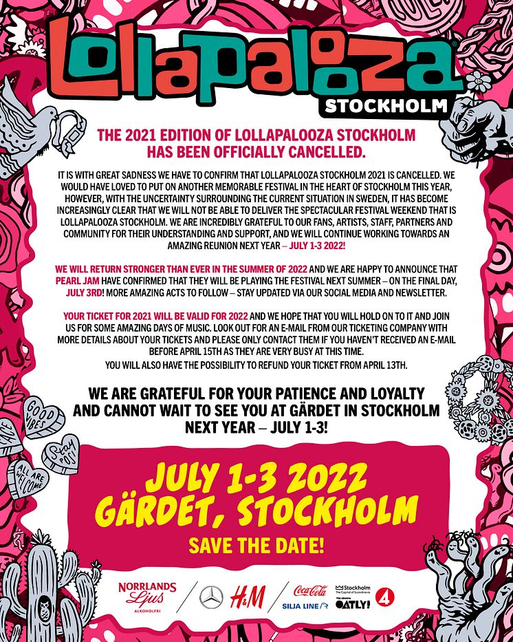 LOLLAPALOOZA STOCKHOLM 2021