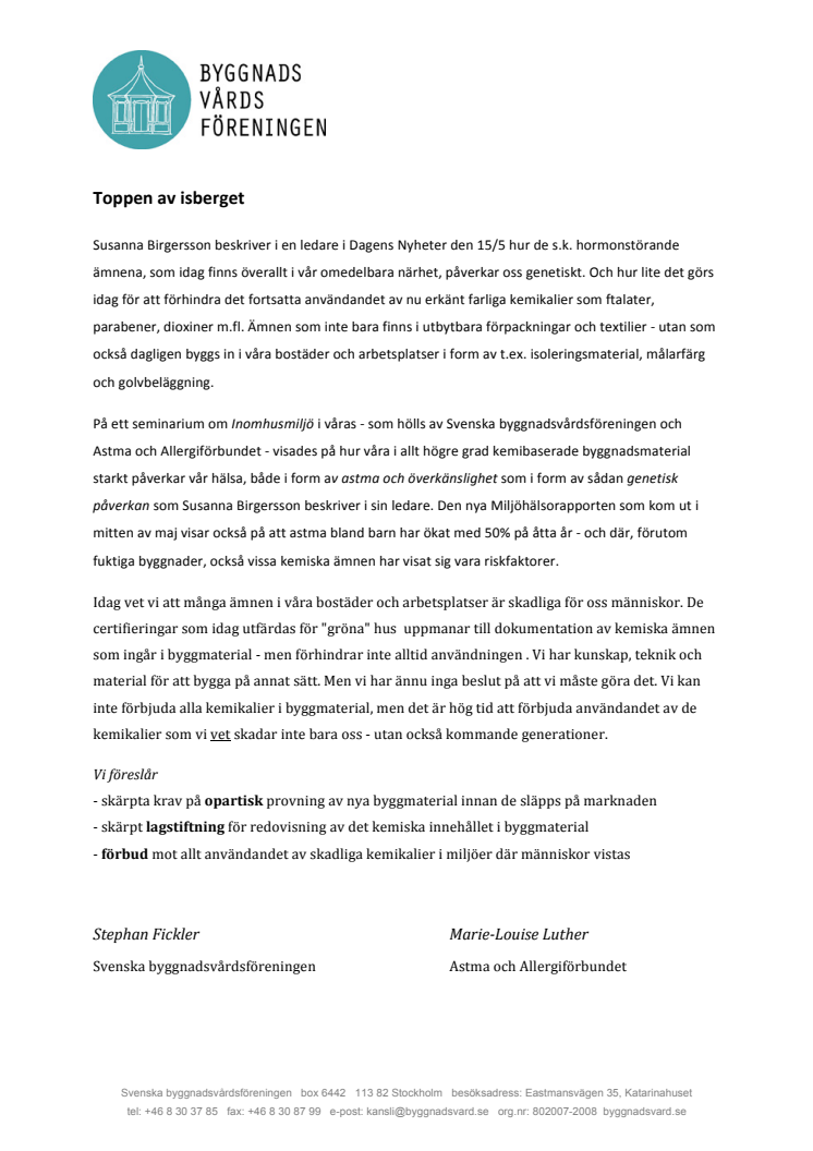 Toppen av isberget