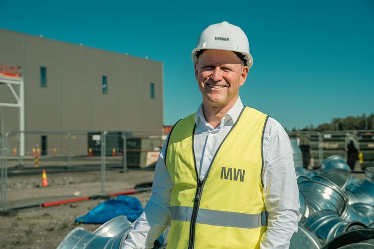 Lars Christian Bacher at Morrow Cell Factory September 2023 Eyde Energy Park 