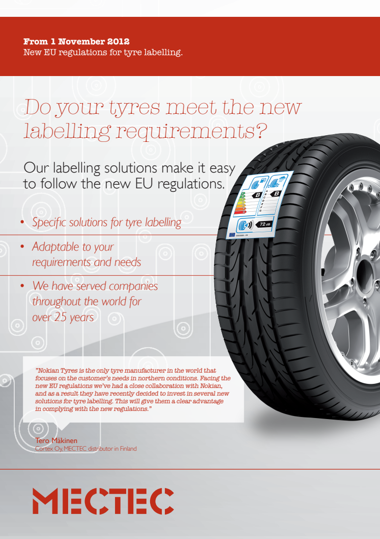 Nya EU-regler för märkning av däck