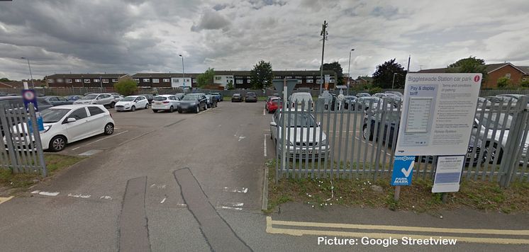 Biggleswade car park - credit Google Streetview