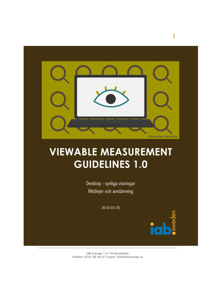 Viewable Measurement Guidelines 1.0