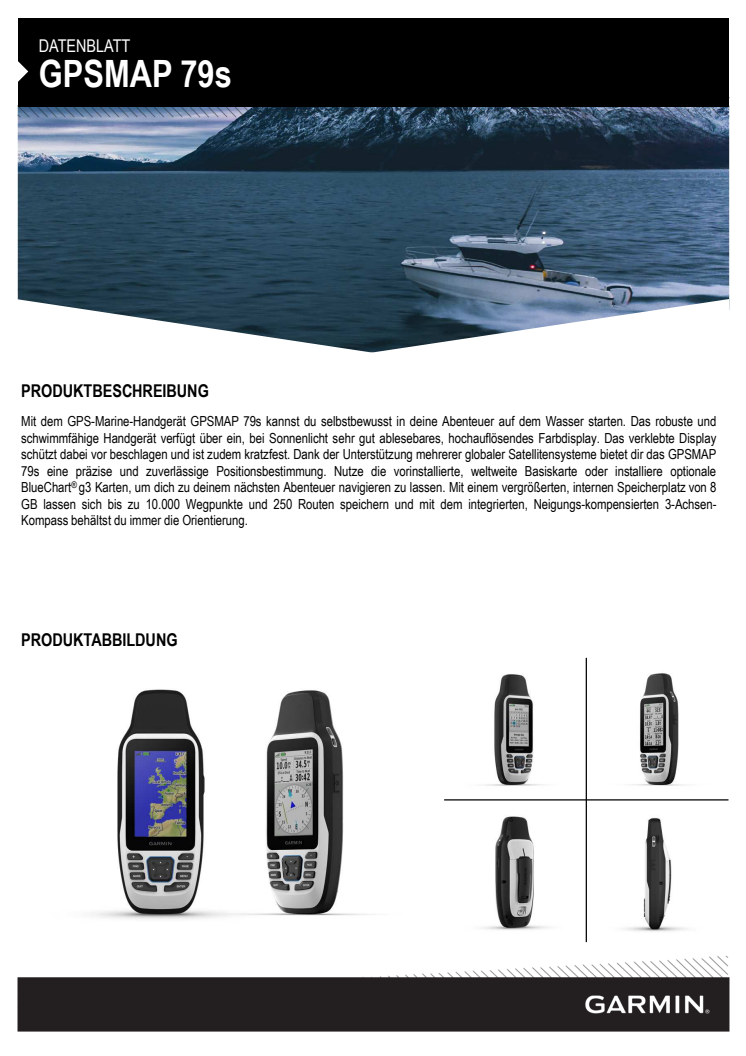 Datenblatt Garmin DE GPSMAP-79s