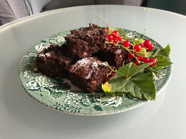 Brownie gjord på bönor