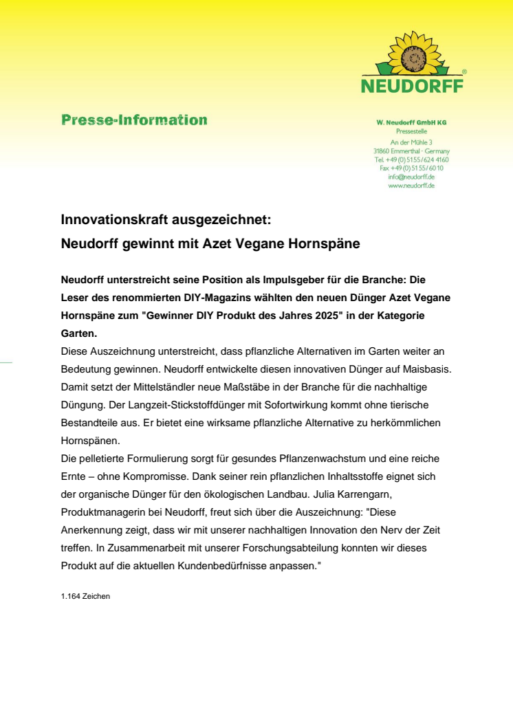 PM Auszeichnung Azet Vegane Hornspäne B2B 20250306.pdf
