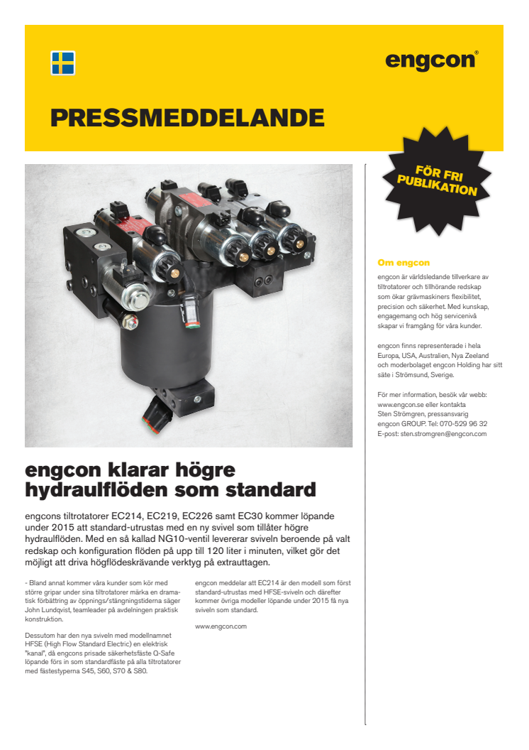 engcon klarar högre hydraulflöden