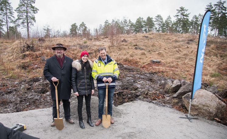 Första spadtaget för Lyra, Örebro kommuns nya vattenreservoar! 