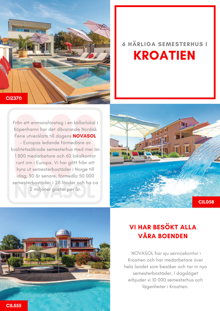 Produktinformation Kroatien 