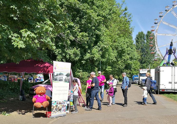 Markkleeberger Stadtfest und Highland Games: Ehrenamtler werben für Bärenherz