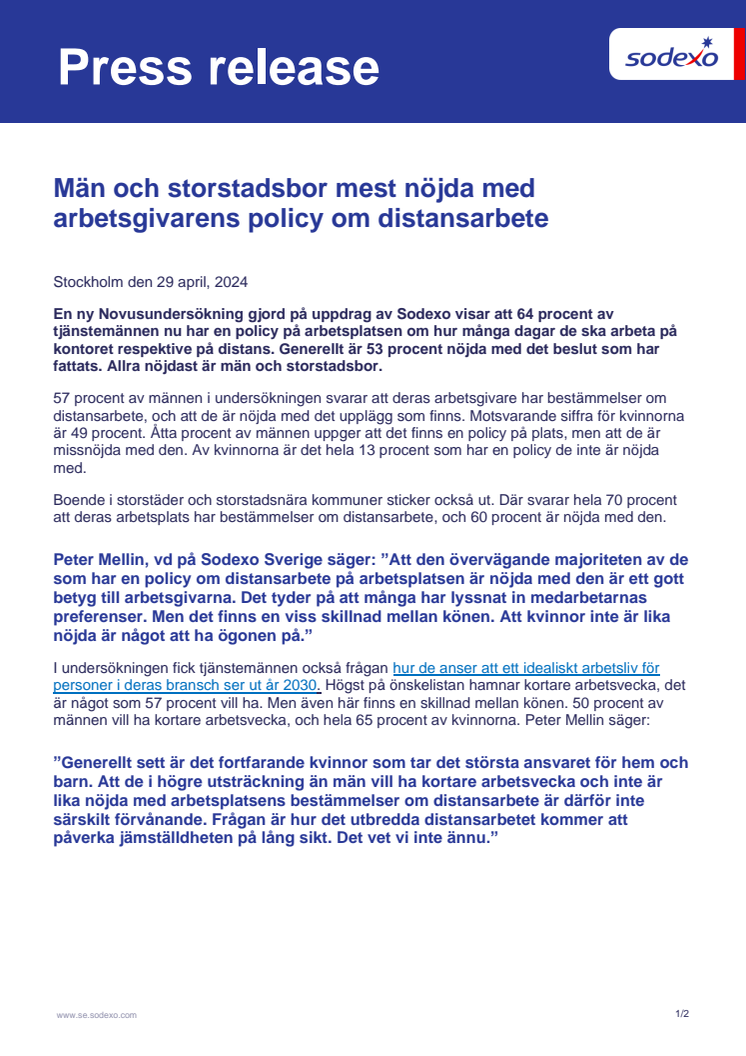 PM Män och storstadsbor mest nöjda med arbetsgivarens policy om distansarbete.pdf