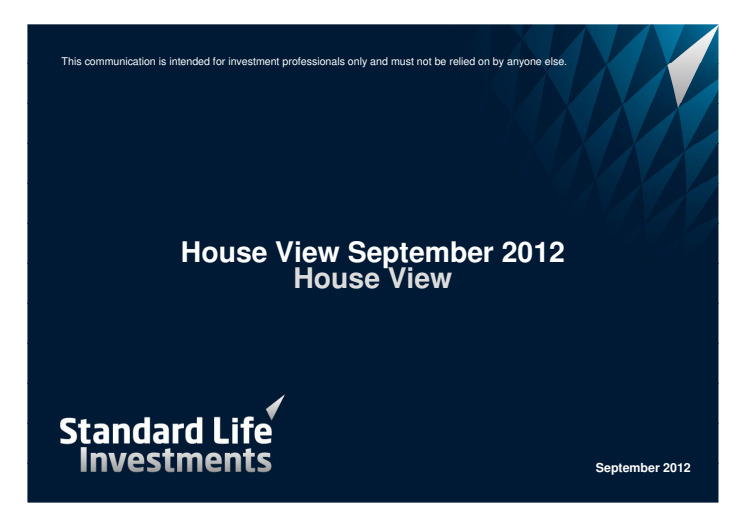 House view september 2012