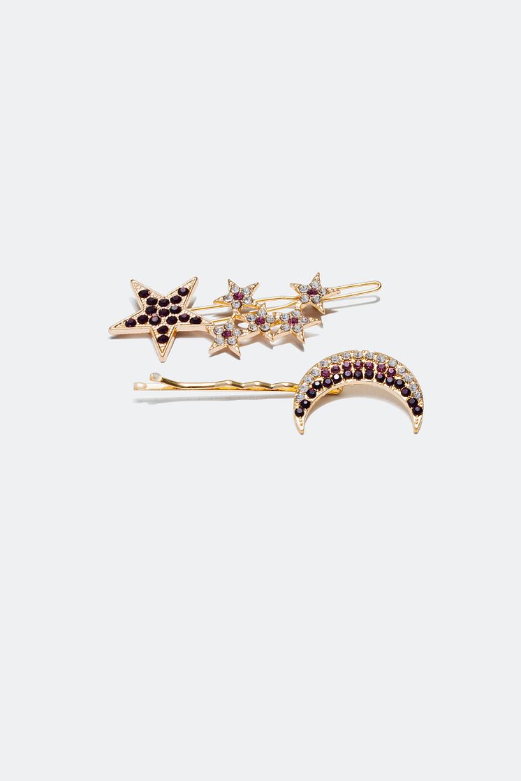 Hair Clips with rhinestones (2-pack)