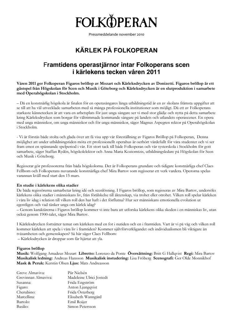 Kärlek på Folkoperan i vår