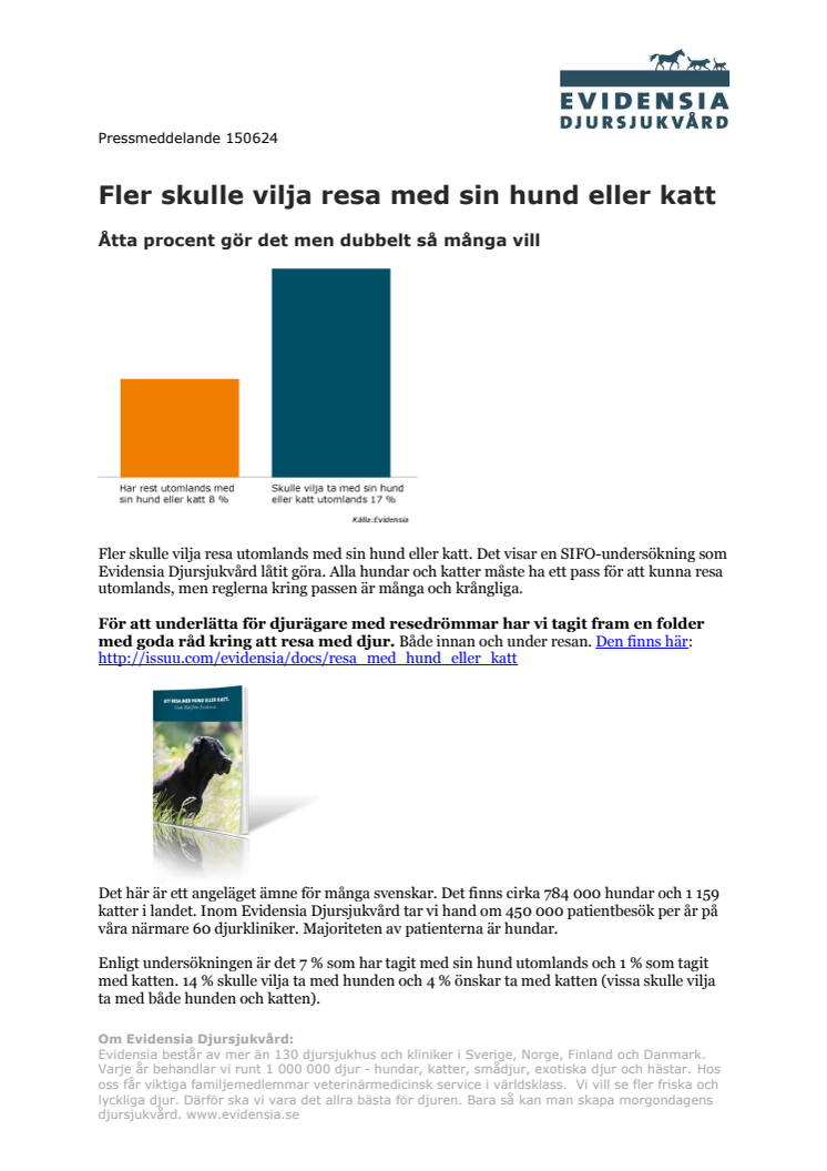 Fler vill resa med sin hund eller katt
