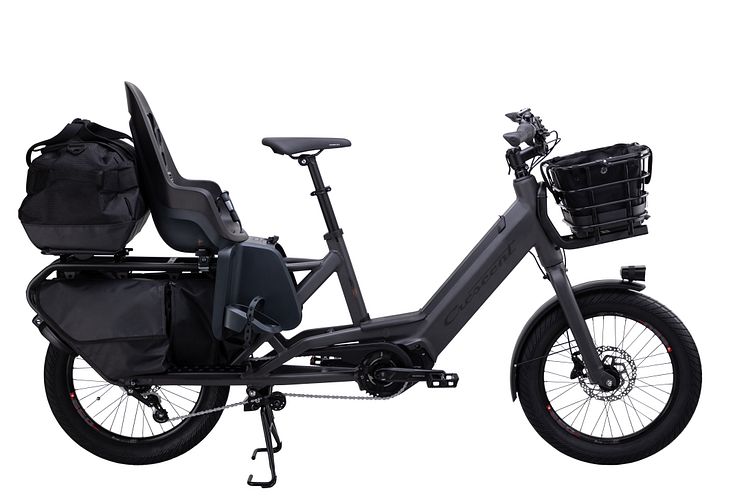 Crescent Elast kompakt elcykel för familjetransport och last