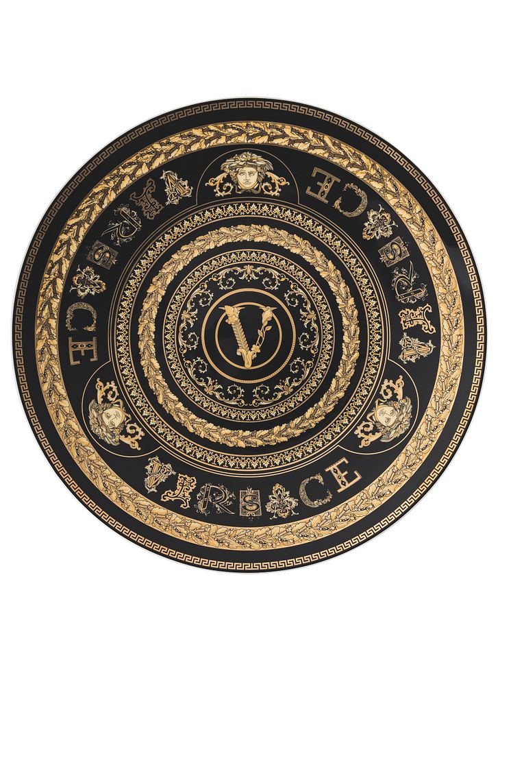 RMV_Virtus_Gala_Black_Service_plate_33_cm