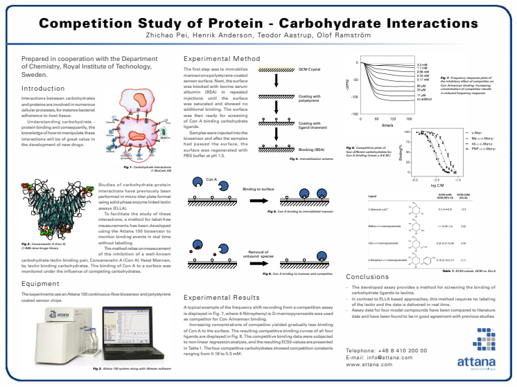 Biosensor Competition Study of Protein - Carbohydrate Interactions