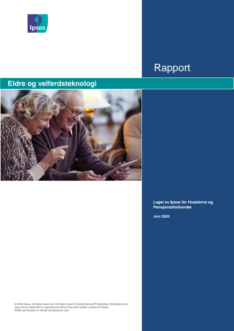 Rapport Eldre og velferdsteknologi