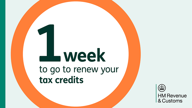 Tax Credits Renewals - One week
