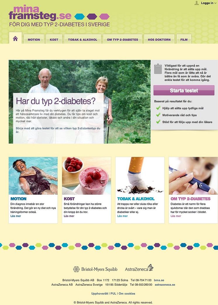 MinaFramsteg -motiveranade websajt om diabetes typ-2