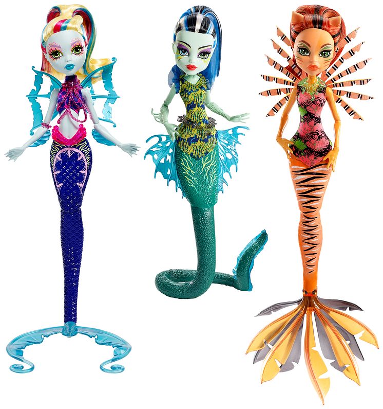 Monster High "Das grosse Schreckensriff" - Leuchtende Monsterfische Puppen Sortiment