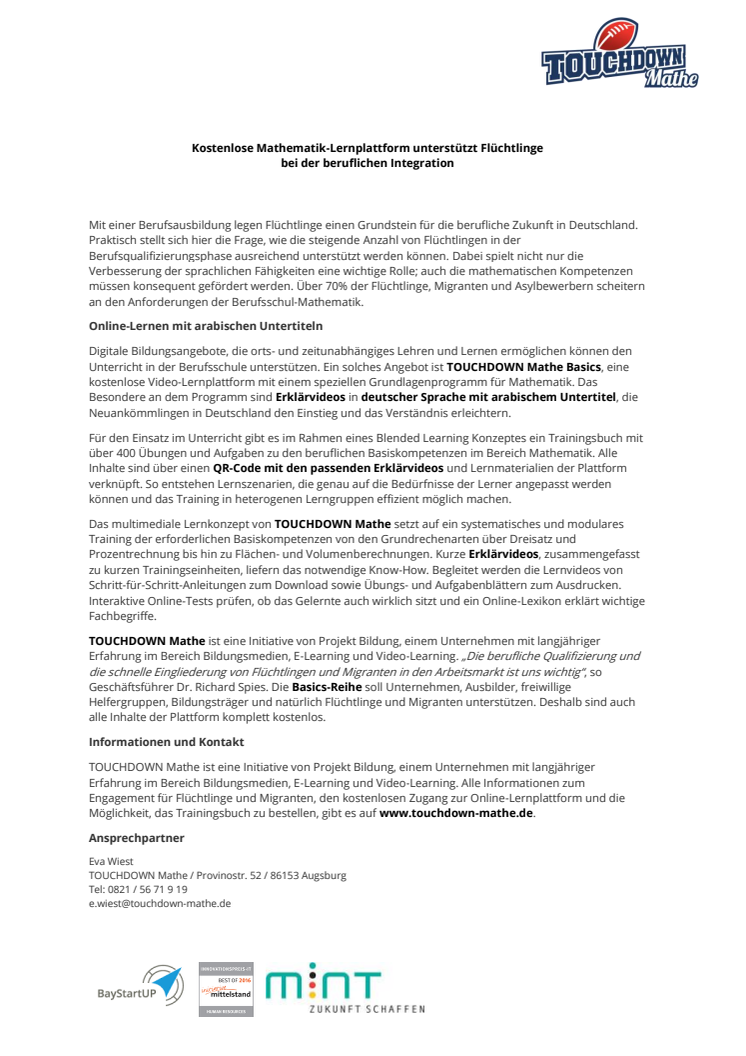 Kostenlose Mathematik-Lernplattform unterstützt Flüchtlinge bei der beruflichen Integration