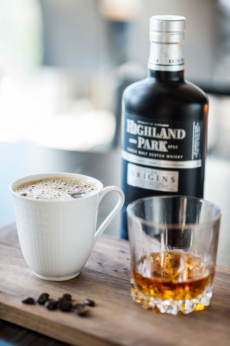 Highland Park och prisbelönt kafferosteri gör kaffe för att skapa den ultimata avecen