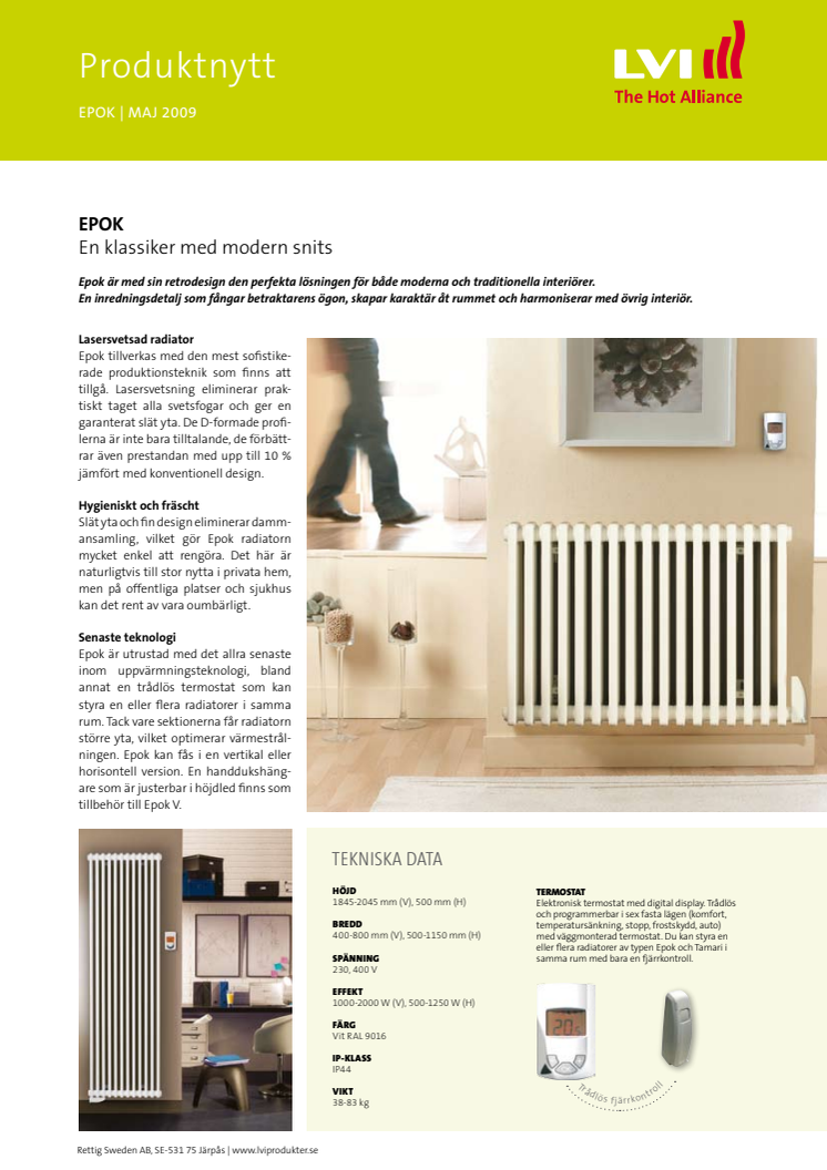 EPOK - En klassiker med modern snits > Ny radiator