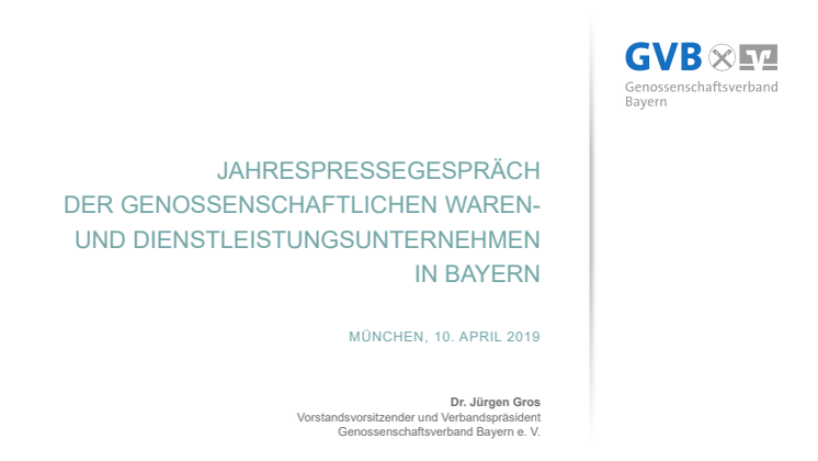 Präsentation Jahrespressegespräch