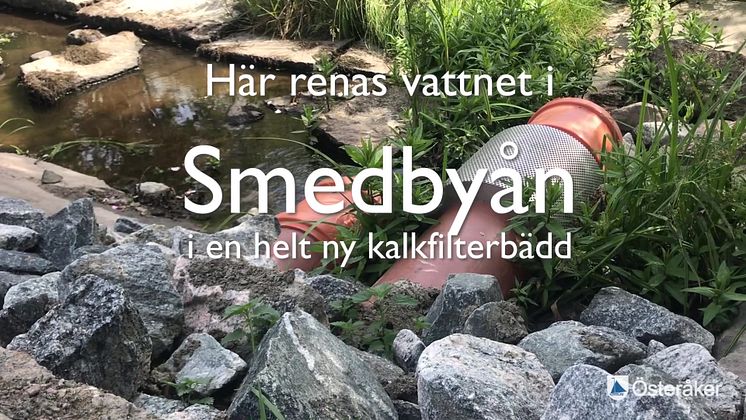 Ny kalkfilterbädd i Smedbyån minskar övergödning
