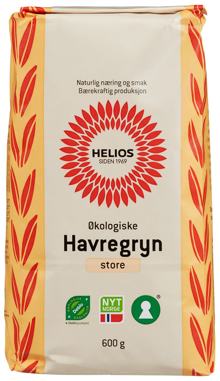 Helios havregryn store økologisk 600 g