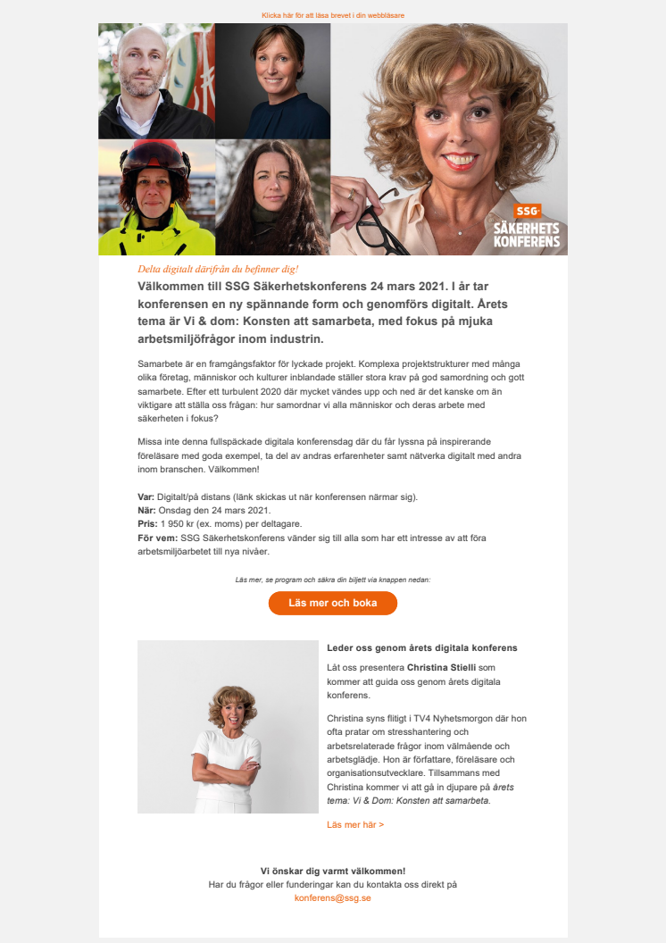 SSG Säkerhetskonferens genomförs digitalt den 24 mars!