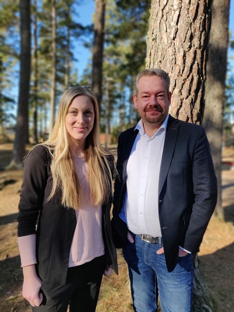 Anna Ohlin Ek och Mats Olsson gläds över gemensamt Leaderprojekt