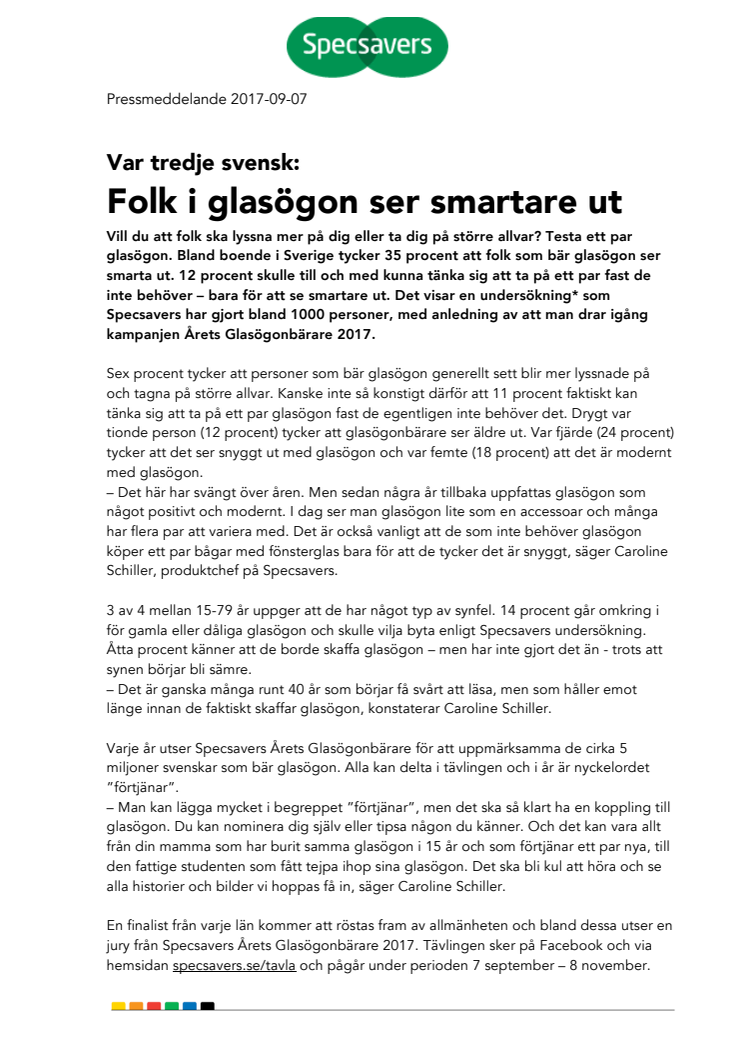 Var tredje svensk: Folk i glasögon ser smartare ut