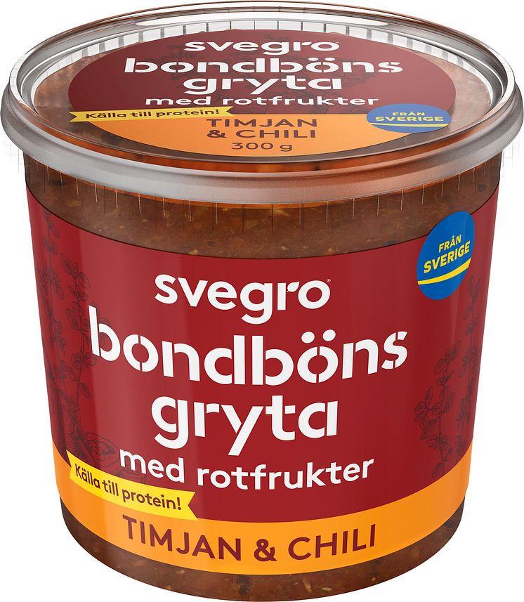 Bondbönsgryta timjan och chili frilagd