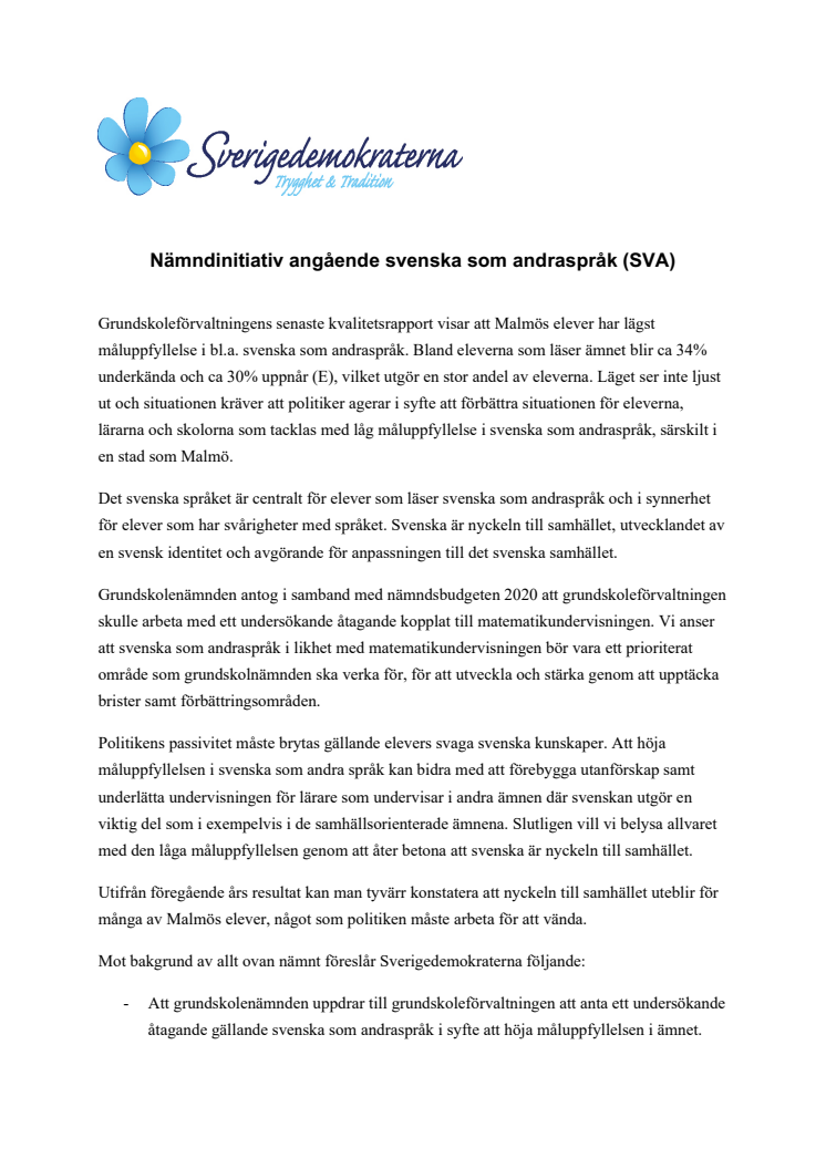 Fler måste lära sig det svenska språket