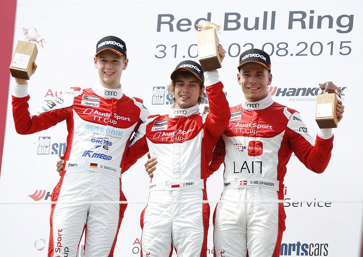 Audi Sport TT Cup Spielberg 2015 - Dennis Marschall (D), Jan Kisiel (PL), Nicolaj Møller Madsen (DK)