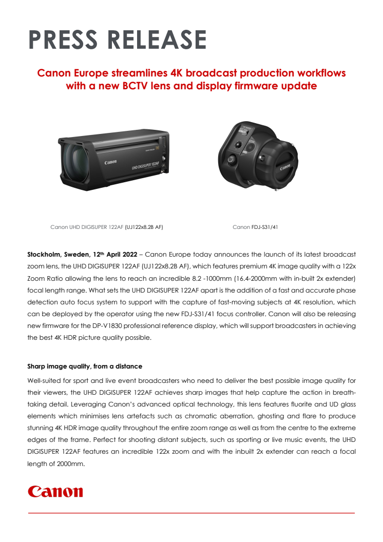 Pressmeddelande Canon UHD DIGISUPER 122AF (UJ122x8.2B AF) och FDJ-S31_41.pdf