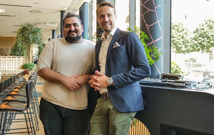 Givar Shabani och Henrik Berghult tillsammans på Clarion Hotel Sign