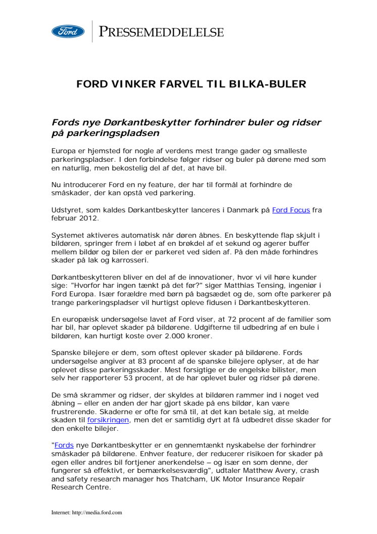 FORD VINKER FARVEL TIL BILKA-BULER
