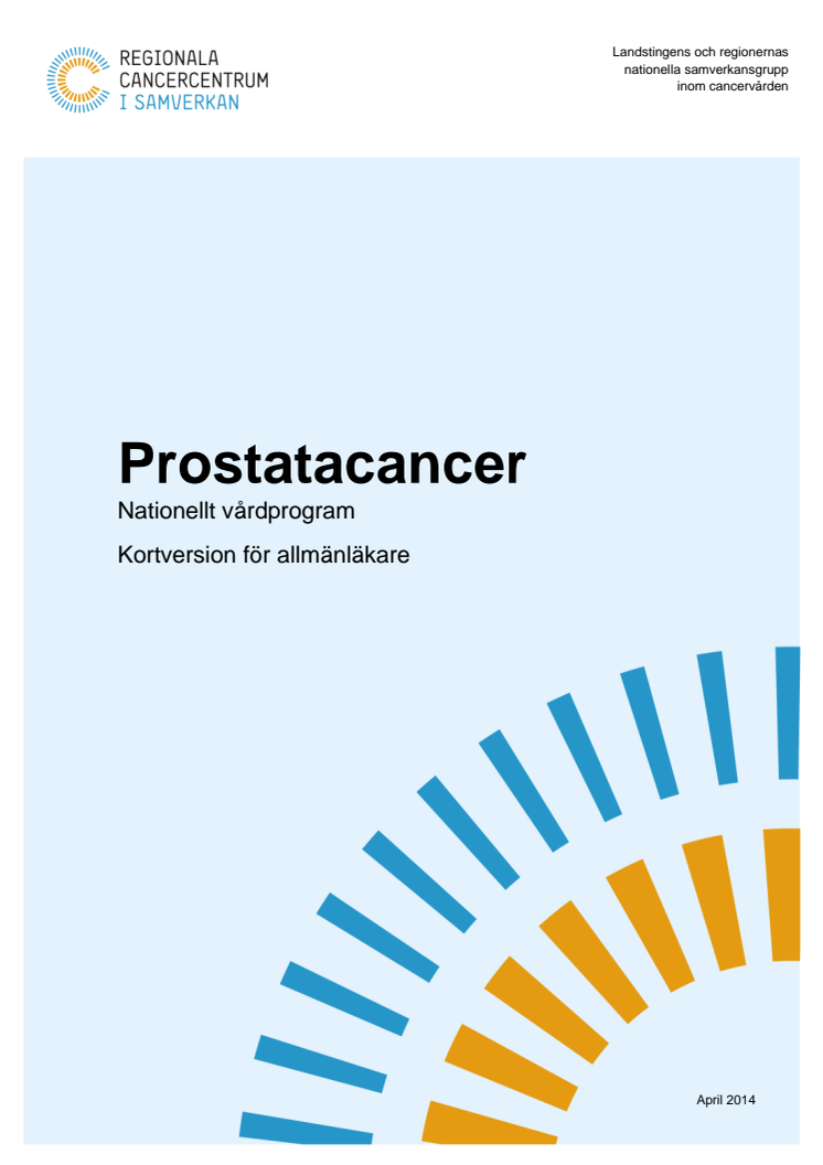 Nationellt vårdprogram prostatacancer, kortversion för allmänläkare